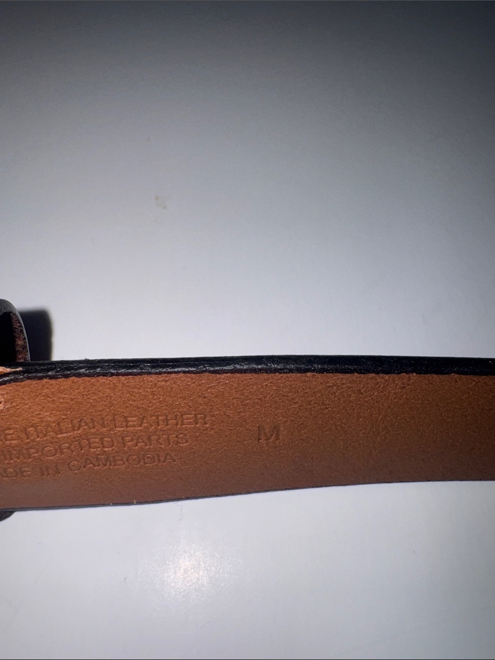 Madewell Adjustable Leather Belt Perforated Tan Western Minimalist M - Picture 7 of 7